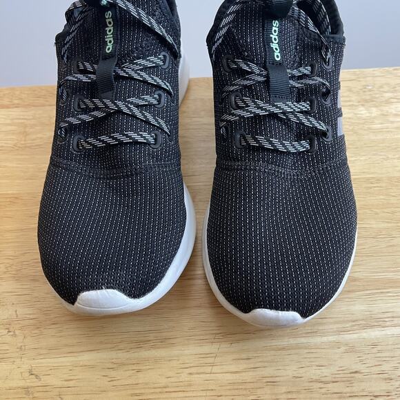 Adidas Shoes Womens 9.5 Cloudfoam Pure Athletic Low Sneakers Black Mesh - Picture 2 of 8